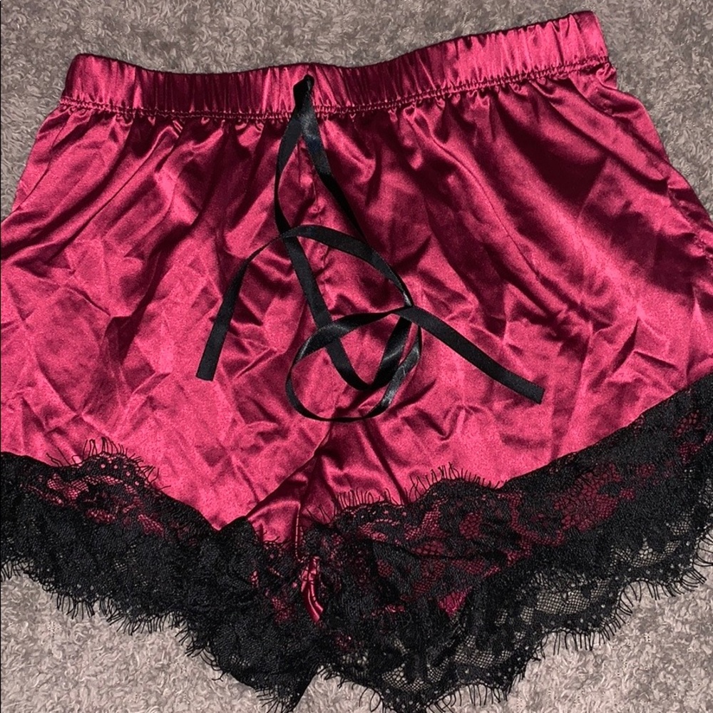 silk and lace shorts